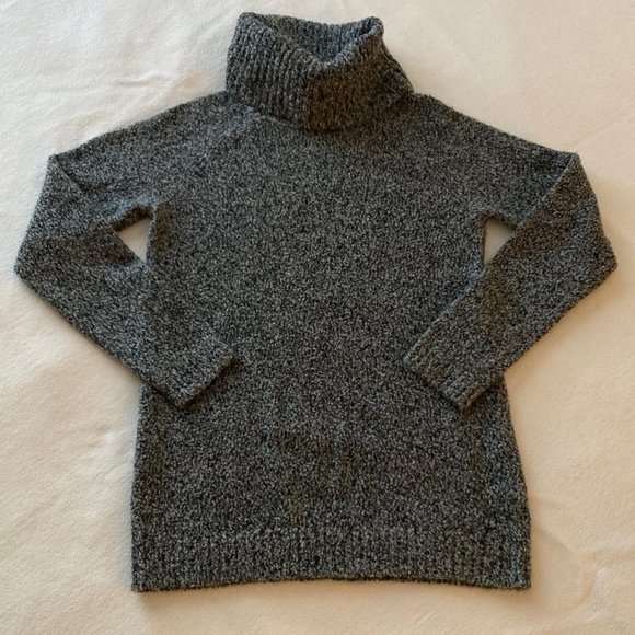LL Bean Cowlneck Sweater black/white - Picture 2 of 10